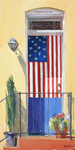 Crystal Moll Original Art Replica 1814 United States Flag in Federal Hill Doorway