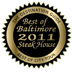 Supano's Best Steakhouse Award Baltimore