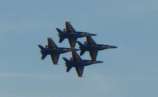US Navy Blue Angels Flying in Awesomely Tight Formation over Baltimore's Inner Harbor 2014